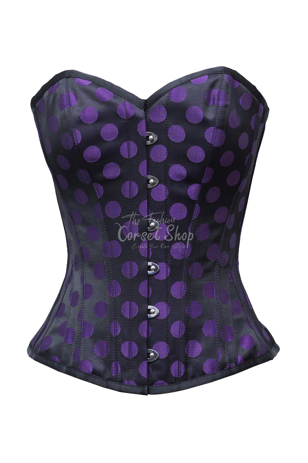 Monica Polka Dot Base Brocade Overbust Corset