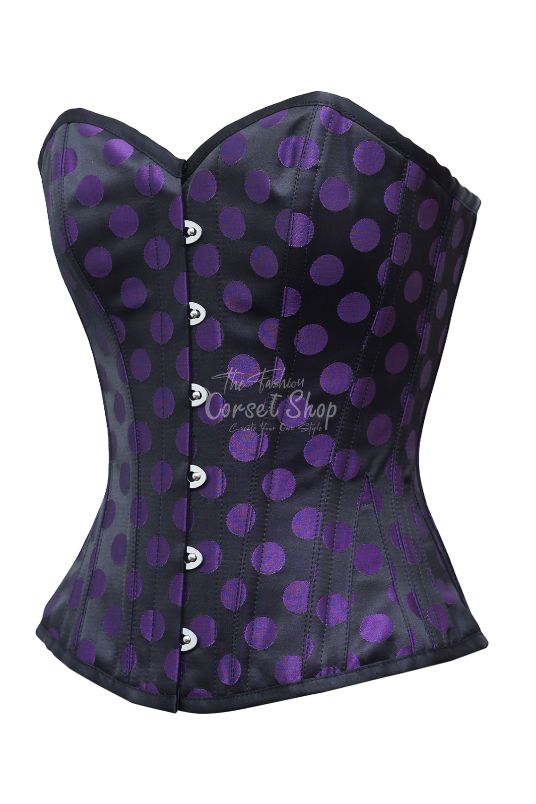Monica Polka Dot Base Brocade Overbust Corset