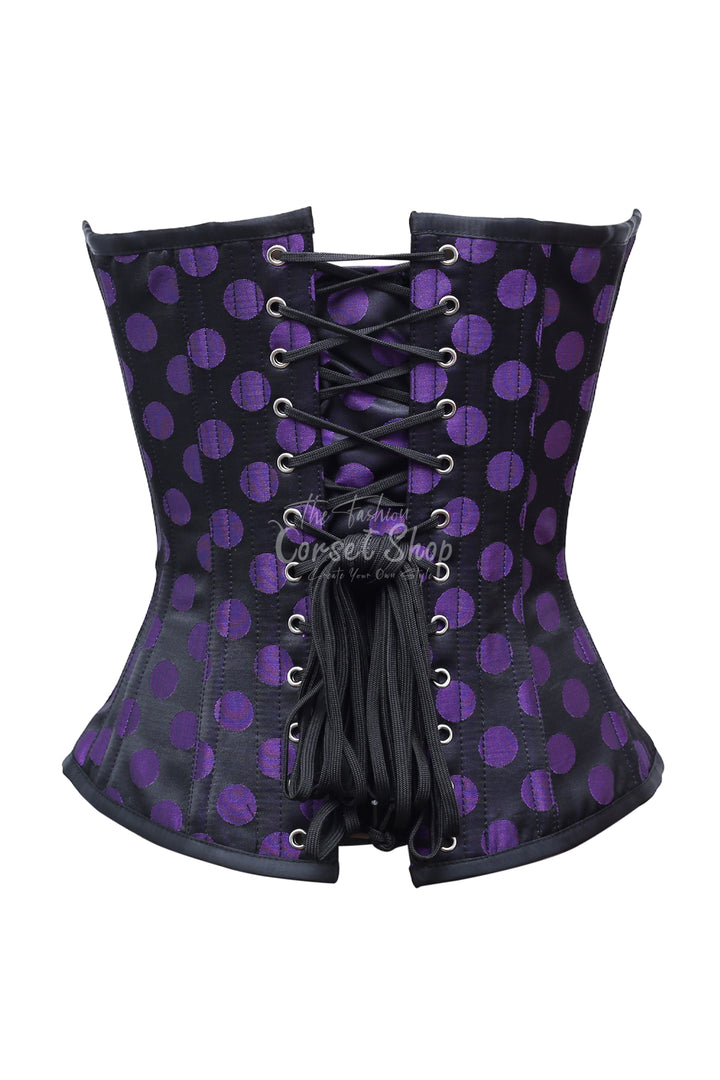 Monica Polka Dot Base Brocade Overbust Corset