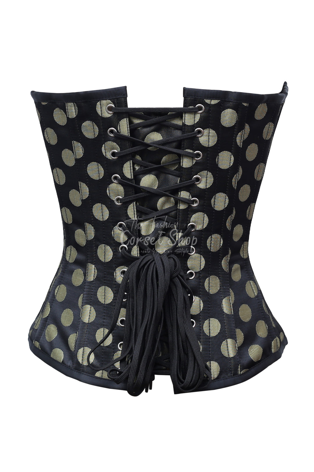 Monica Polka Dot Base Brocade Overbust Corset