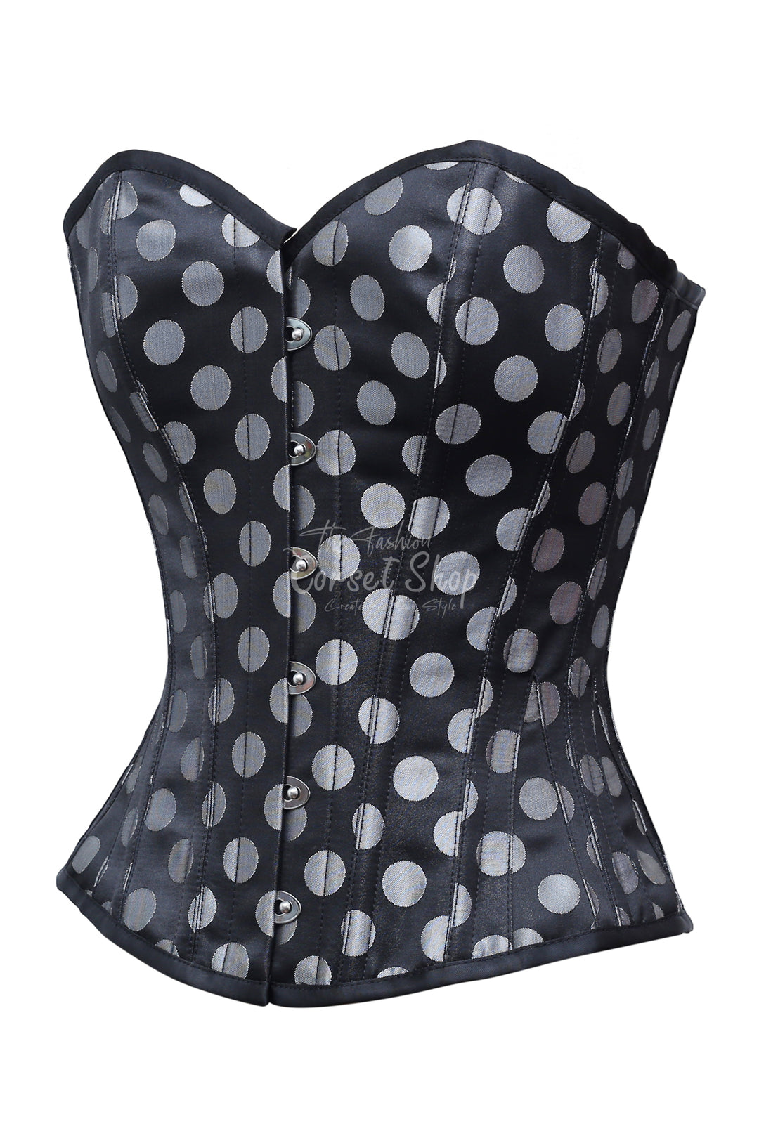 Monica Polka Dot Base Brocade Overbust Corset
