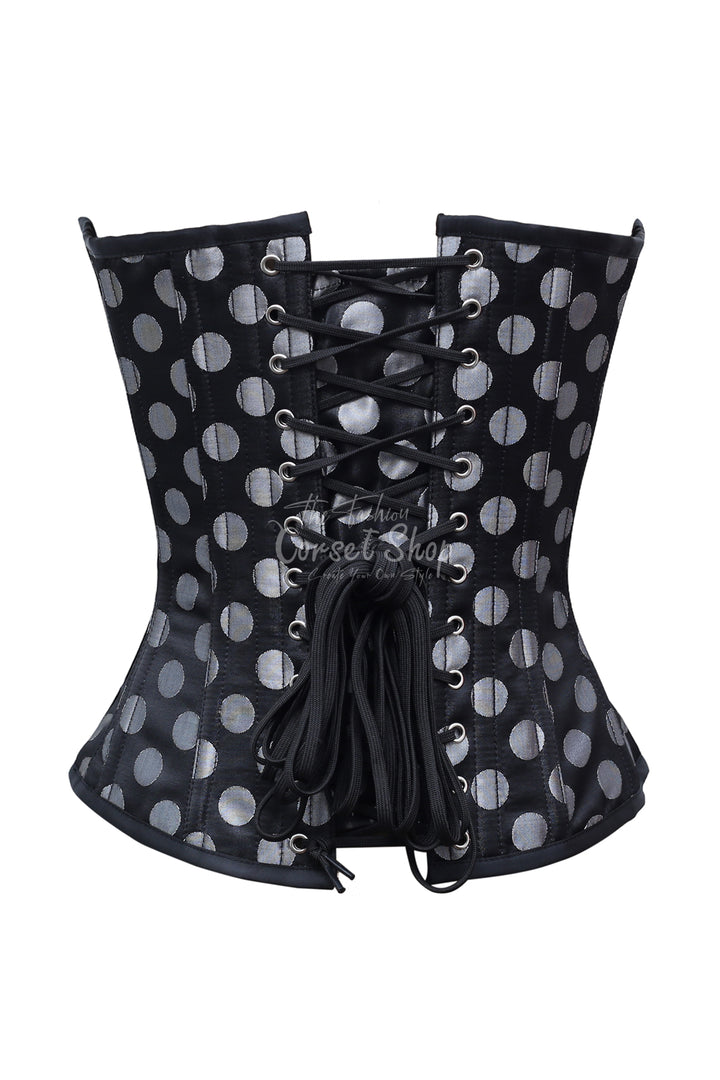 Monica Polka Dot Base Brocade Overbust Corset