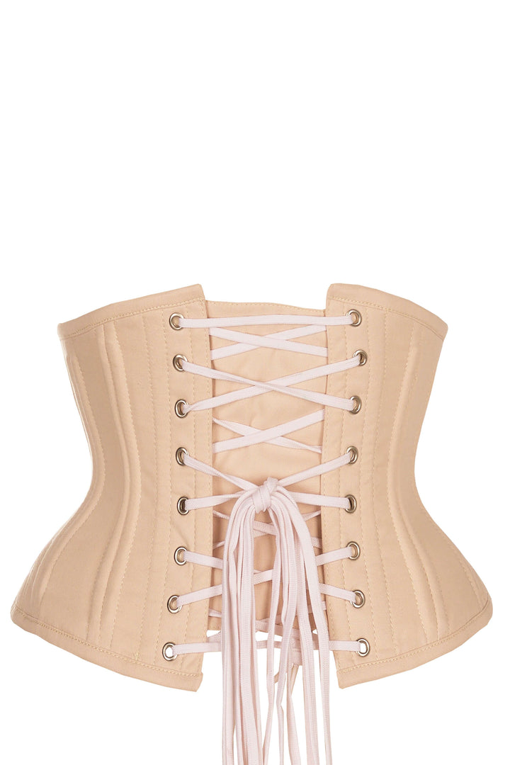 Lydia Beige Cotton Underbust Corset