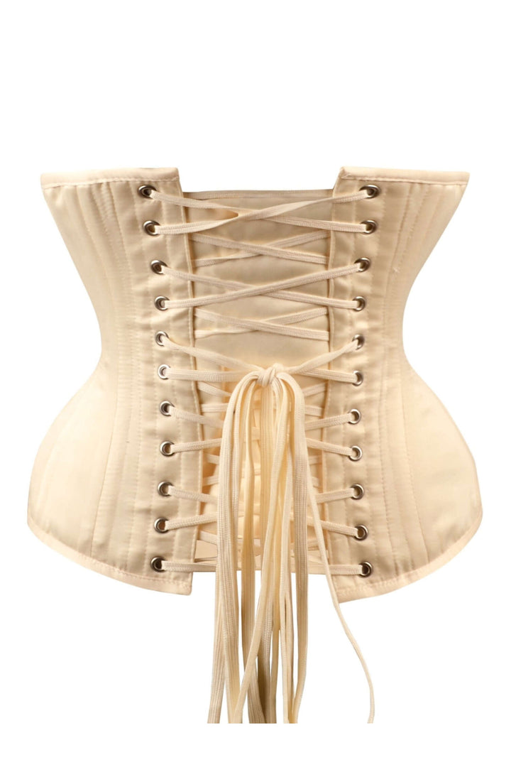 Huckby Beige Satin Underbust Corset