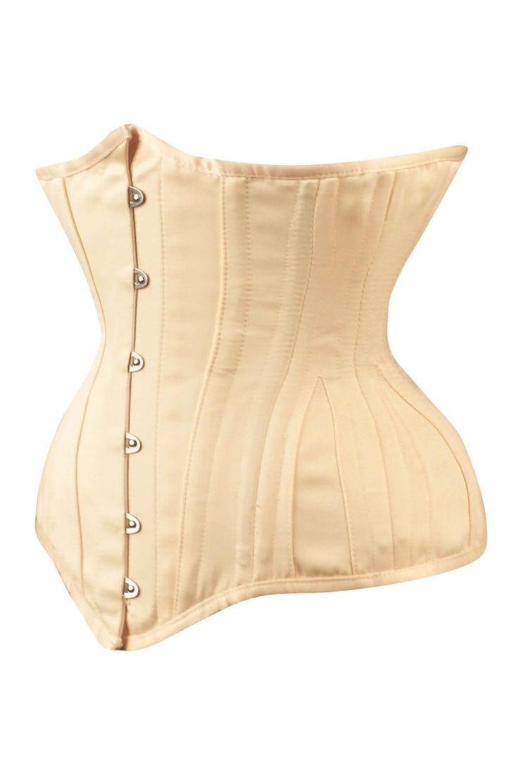 Huckby Beige Satin Underbust Corset