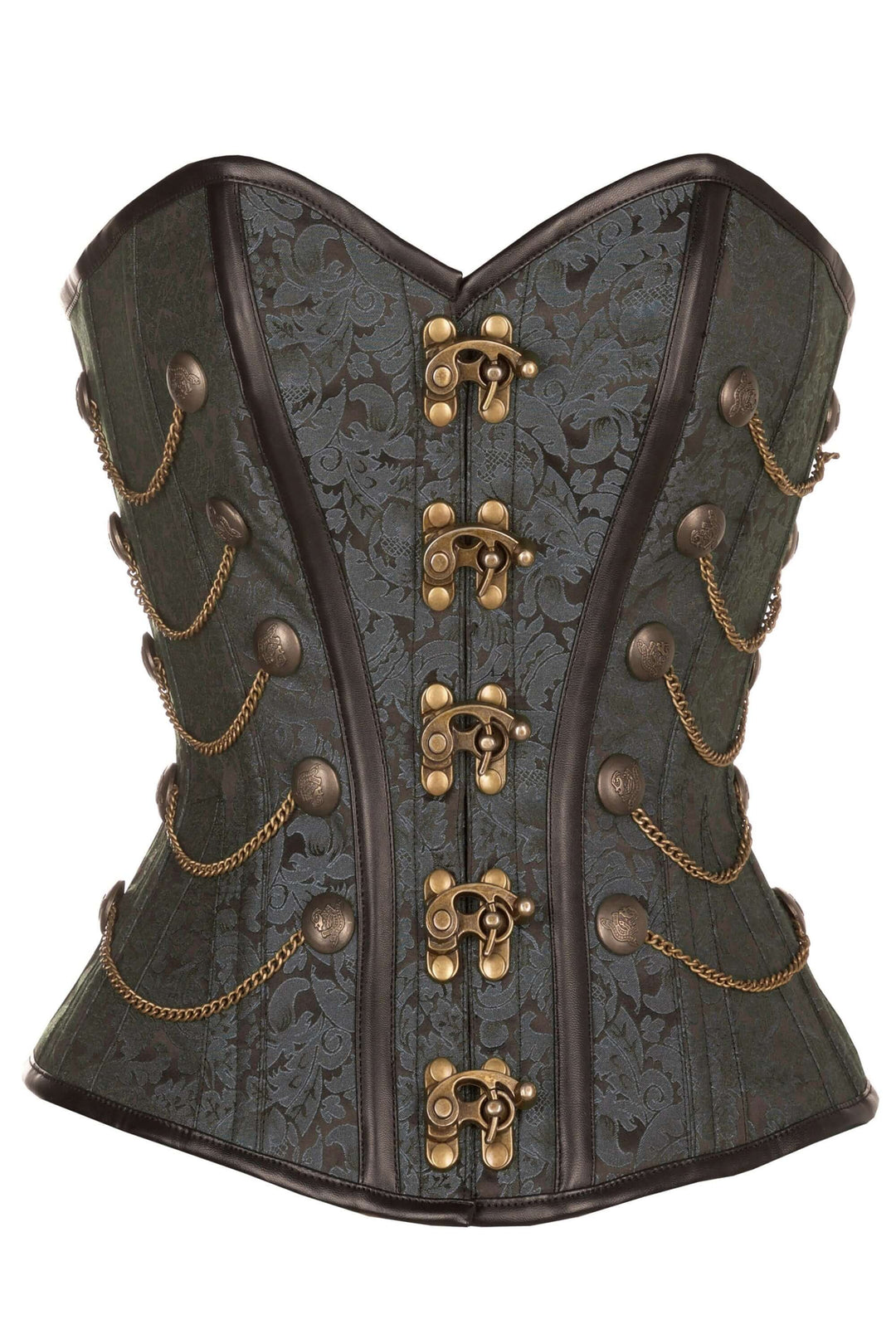 Bosman Purple Steampunk Corset With Chains