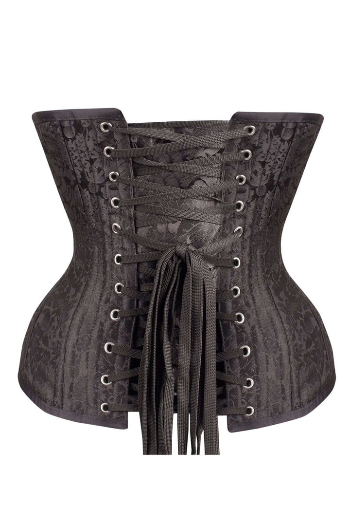 Cruze Black Brocade Underbust Corset