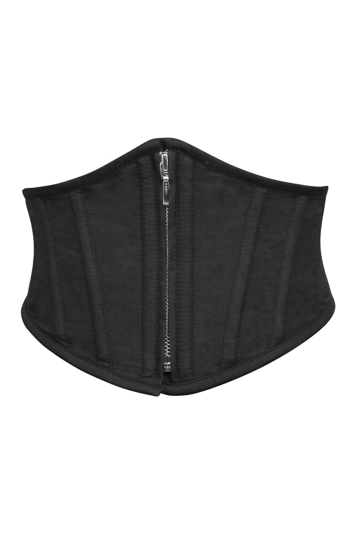 Vevel Black Cotton Underbust Corset