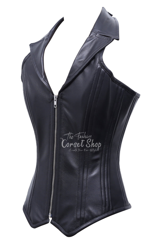 Baxton Black Original Sheep Napa Leather Corset