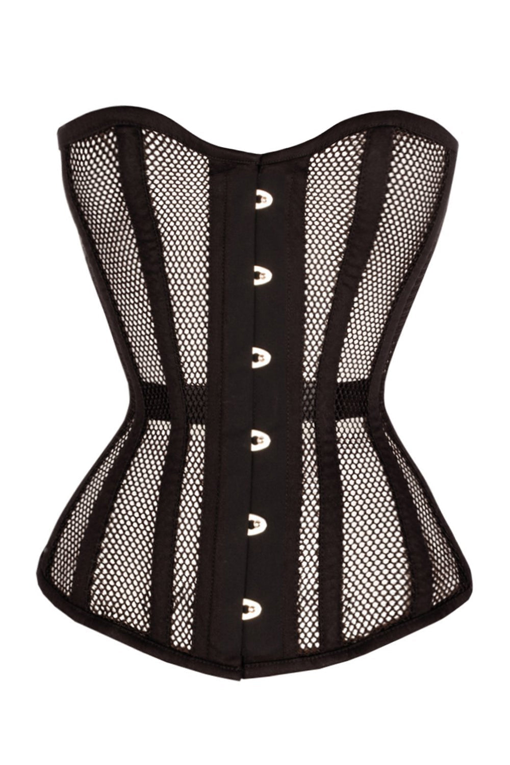 Harp Black Mesh Overbust Corset