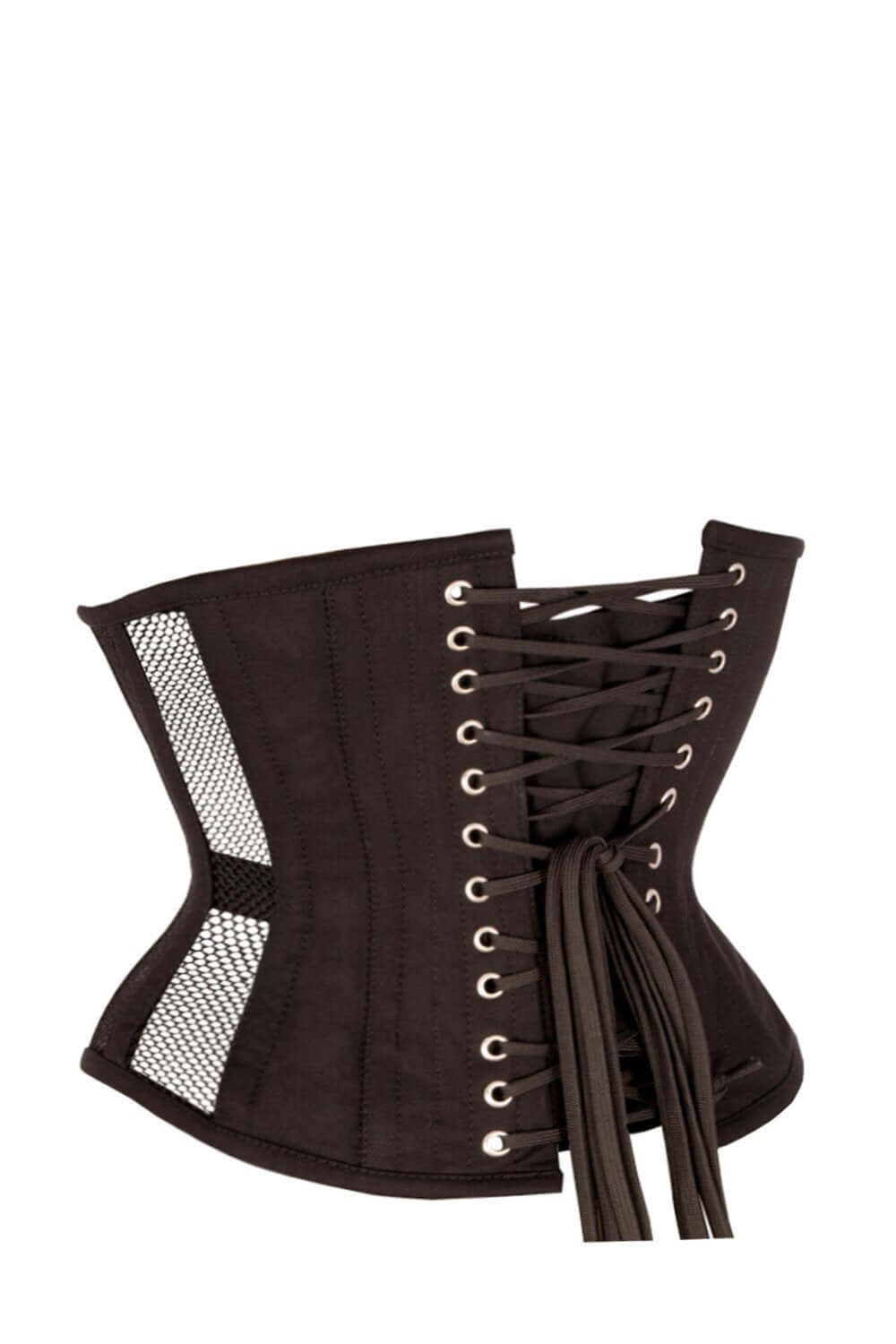 Thucy Black Mesh Underbust Corset