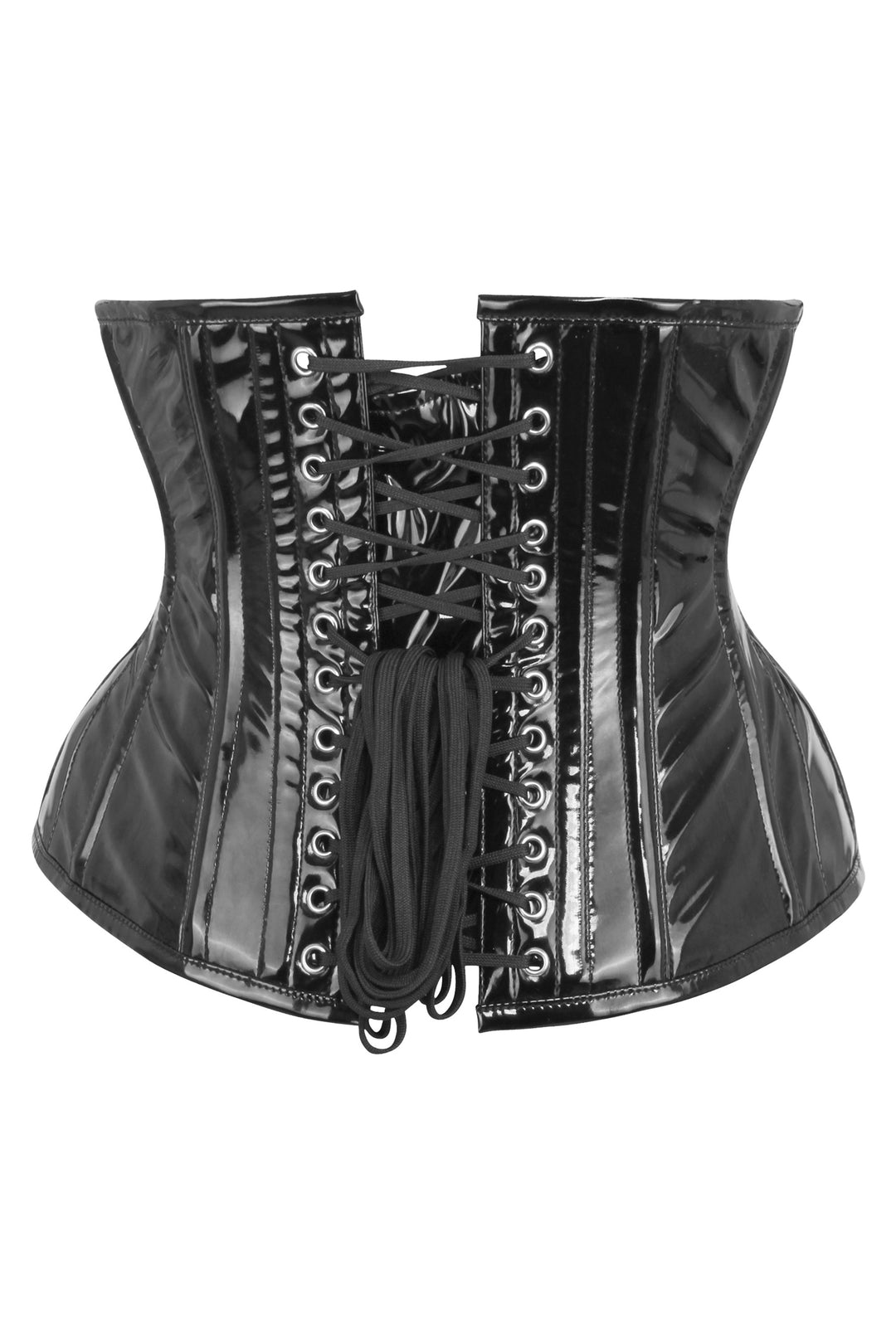 Huckibe Black PVC Underbust Corset