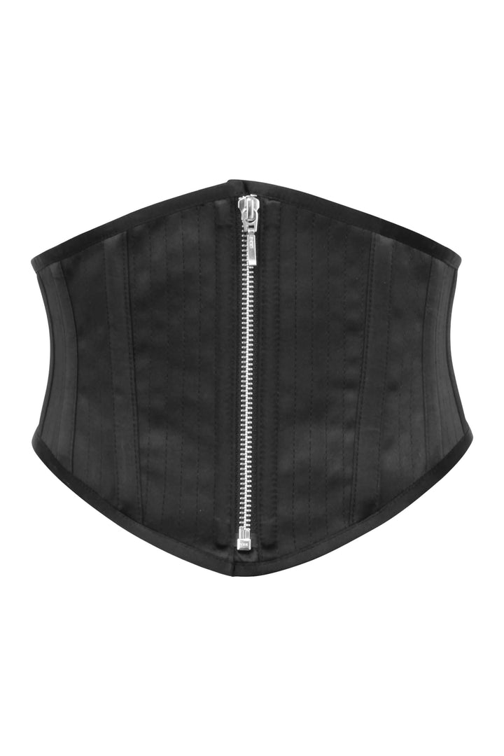 Bourne Black Satin Underbust Corset