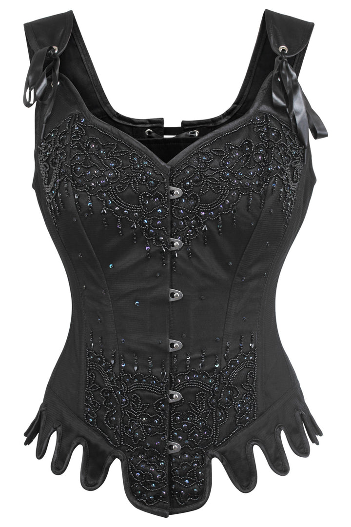O'Neel Black Satin Couture Overbust Corset