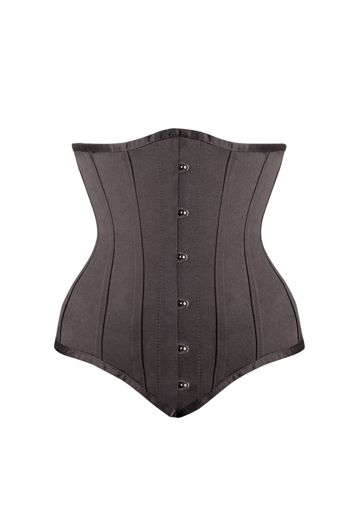 Steiger Black Satin Underbust Corset