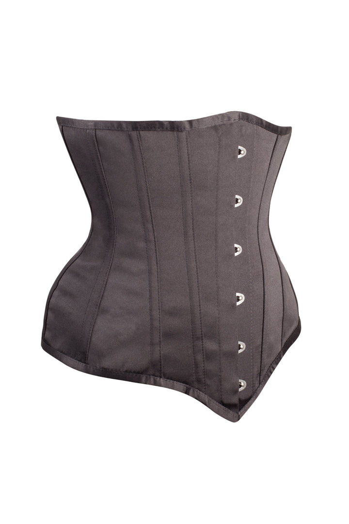 Steiger Black Satin Underbust Corset