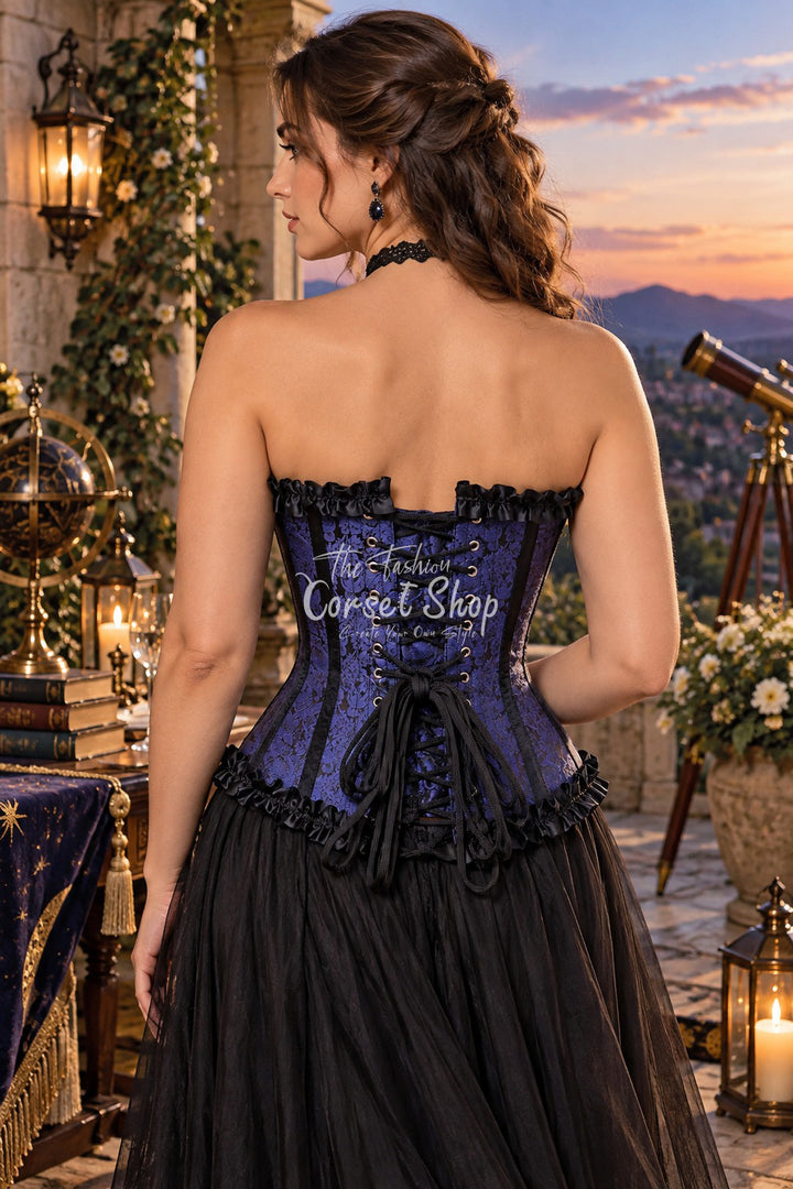Deman Brocade Burlesque Overbust Corset