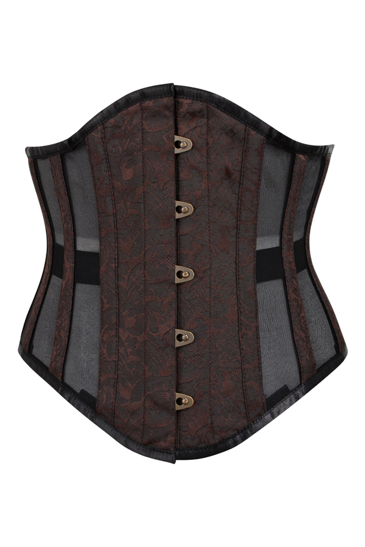 Jenez Brocade & Mesh Underbust Corset