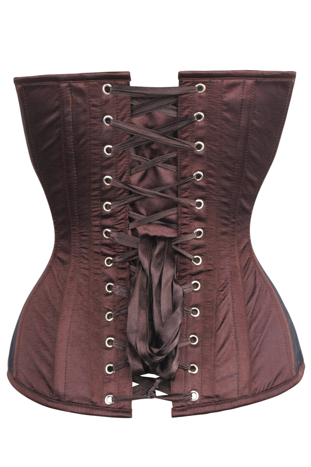 Nojak Pink Satin & Mesh Overbust Corset
