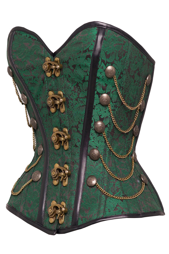 Bosman Purple Steampunk Corset With Chains