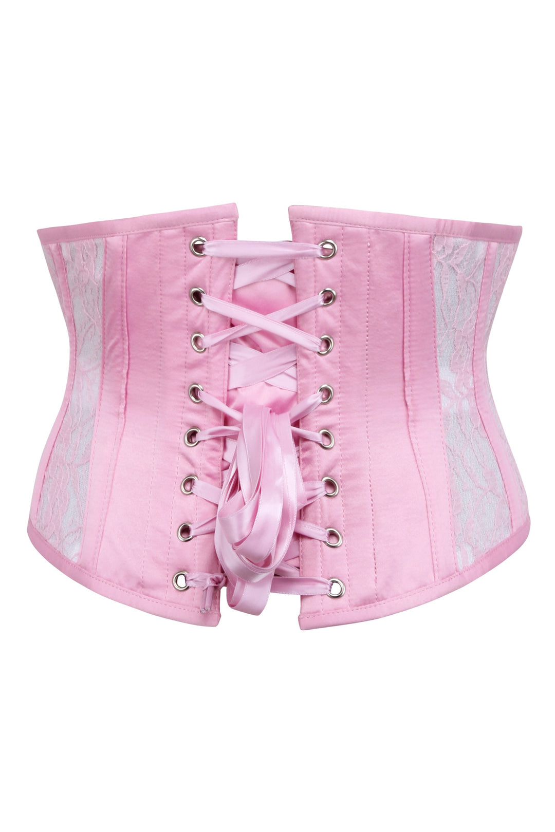 Jhean Purple Satin & Lace Underbust Corset