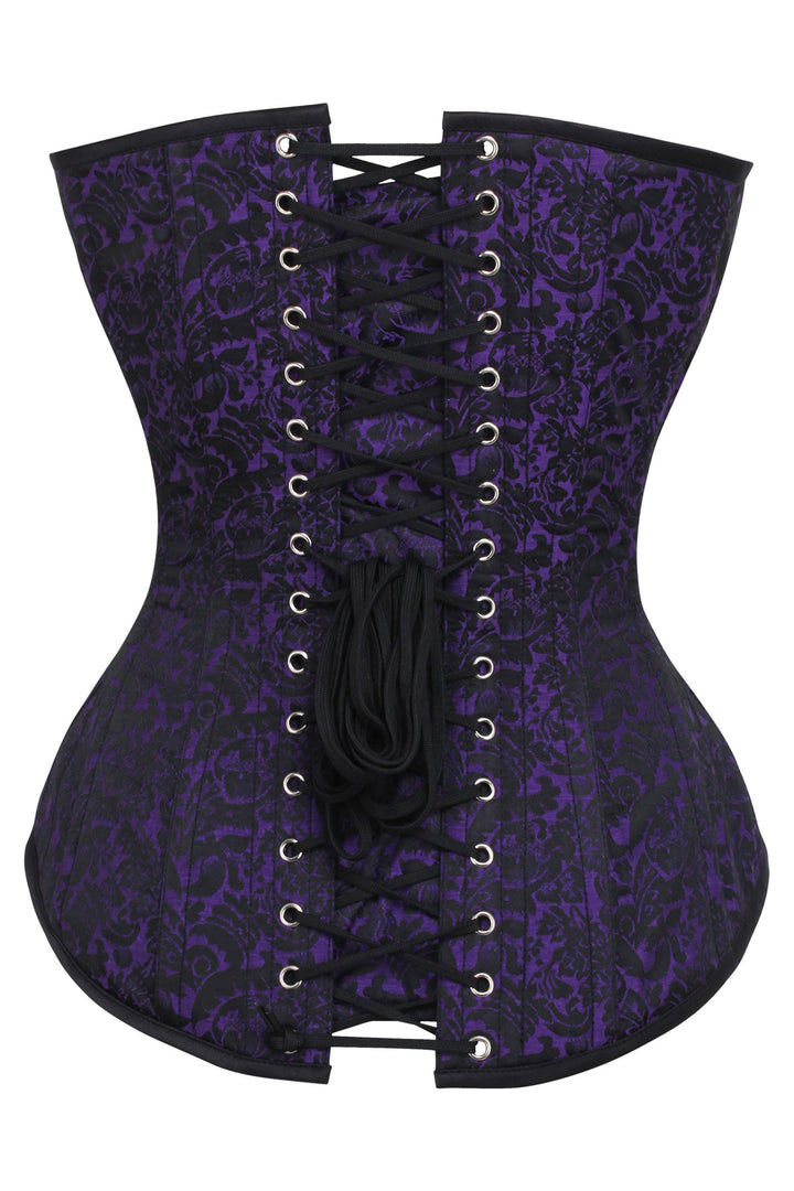 Tessa Purple Brocade Overbust Corset