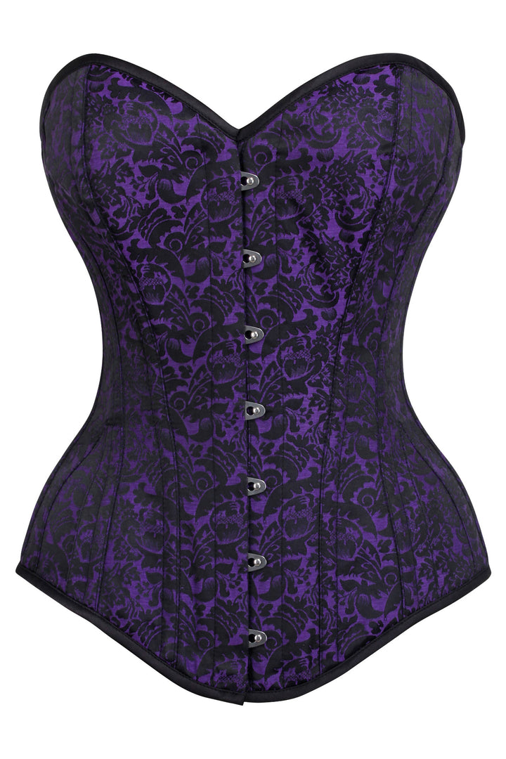 Tessa Purple Brocade Overbust Corset