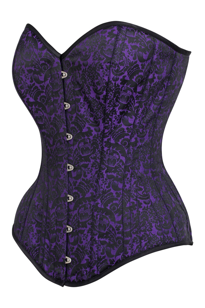 Tessa Purple Brocade Overbust Corset