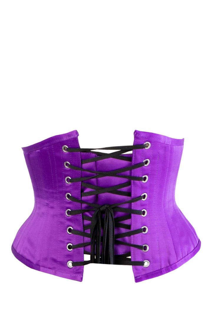 Dogett Purple Satin Underbust Corset