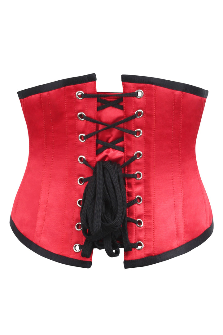 Jarry Red Satin Underbust Corset