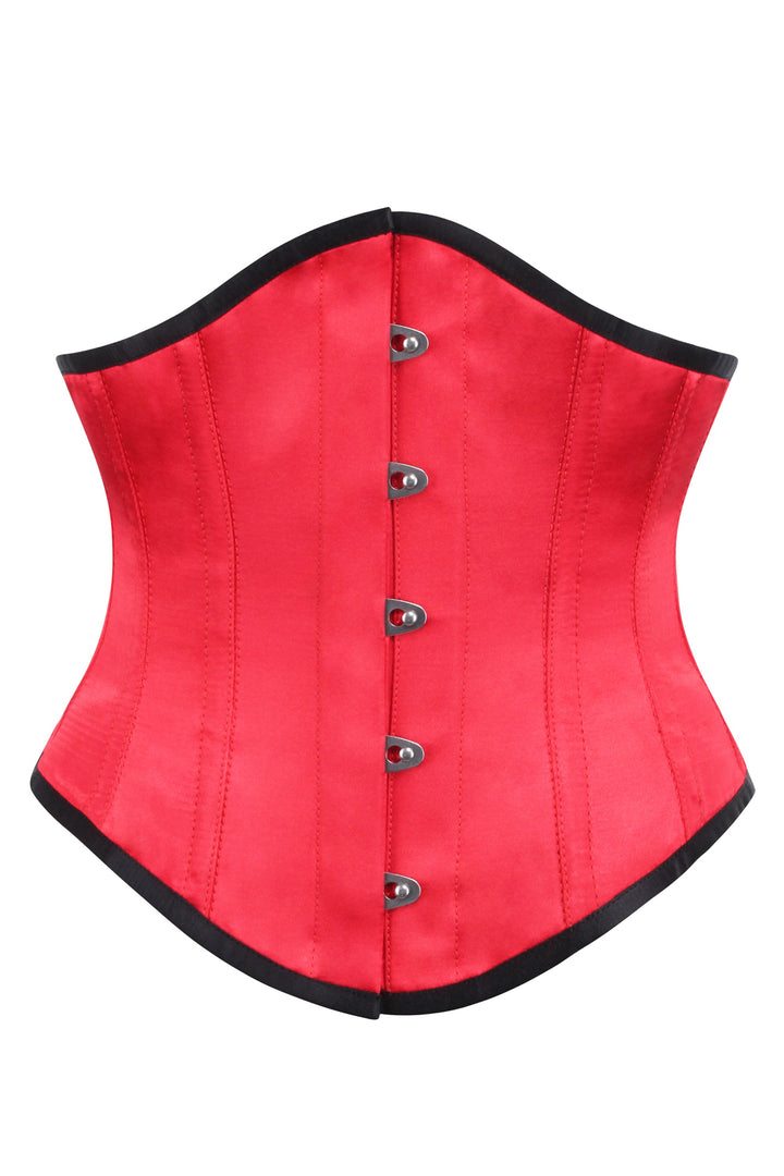 Jarry Red Satin Underbust Corset