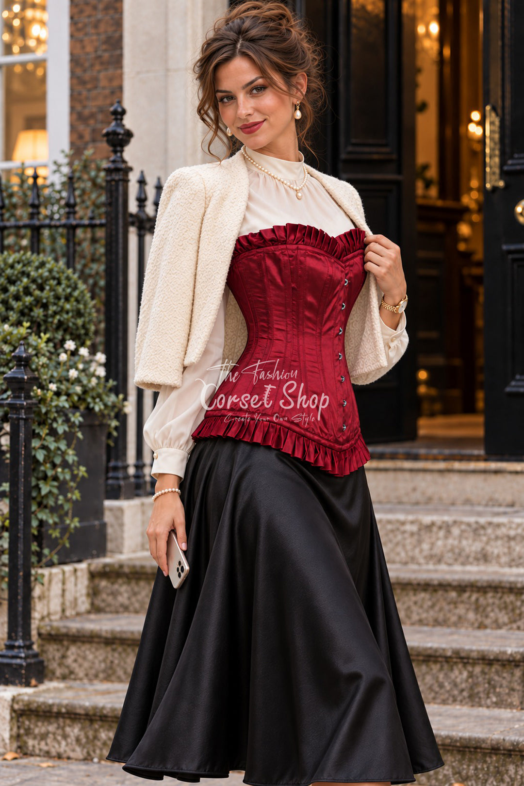 Enginlin Satin Overbust Corset