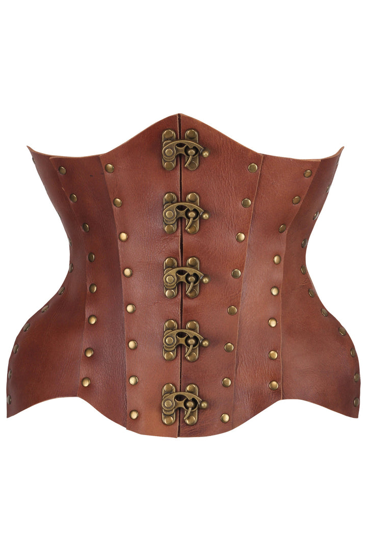 Mazeh Sheep Nappa Leather Steampunk Underbust Corset