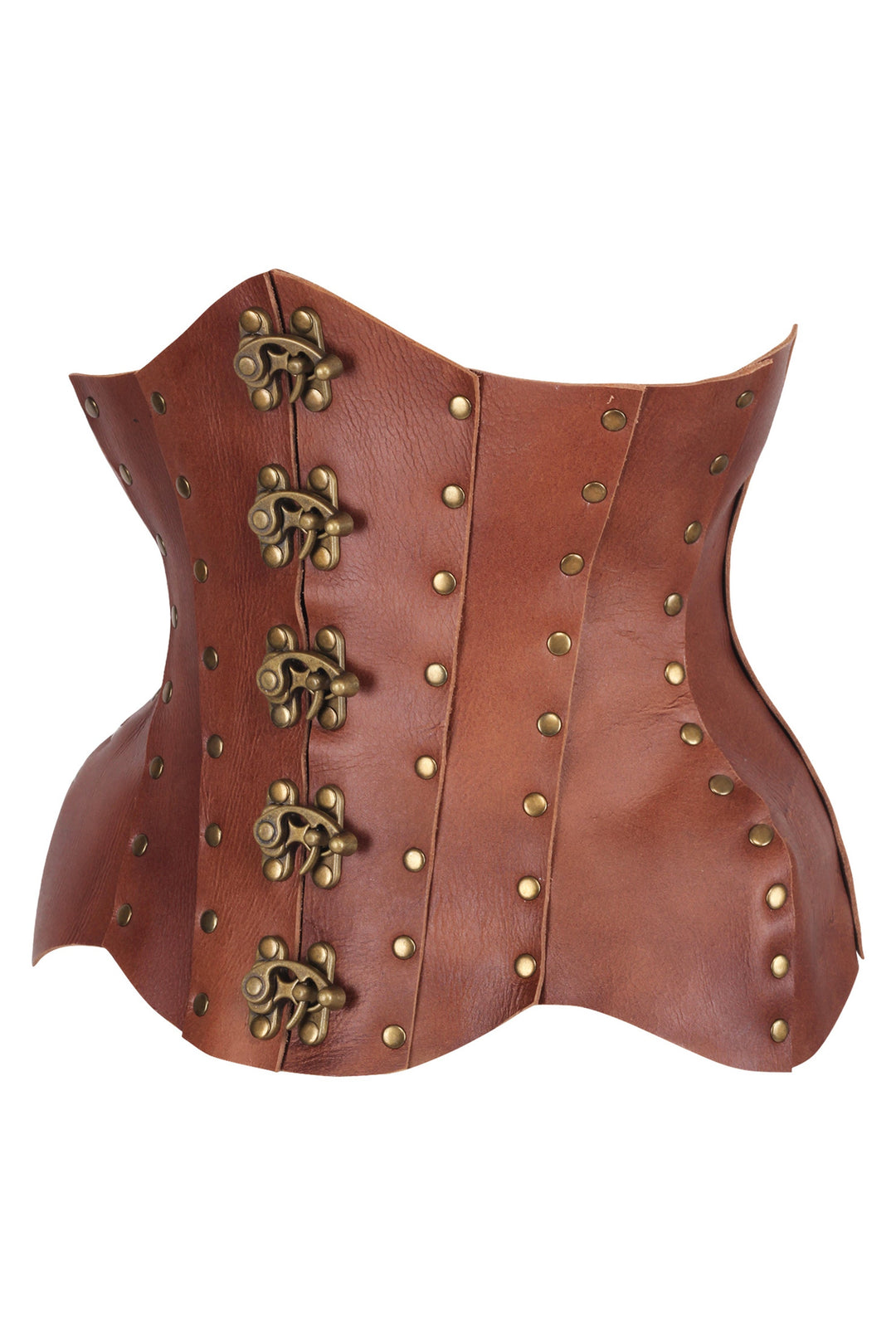 Mazeh Sheep Nappa Leather Steampunk Underbust Corset