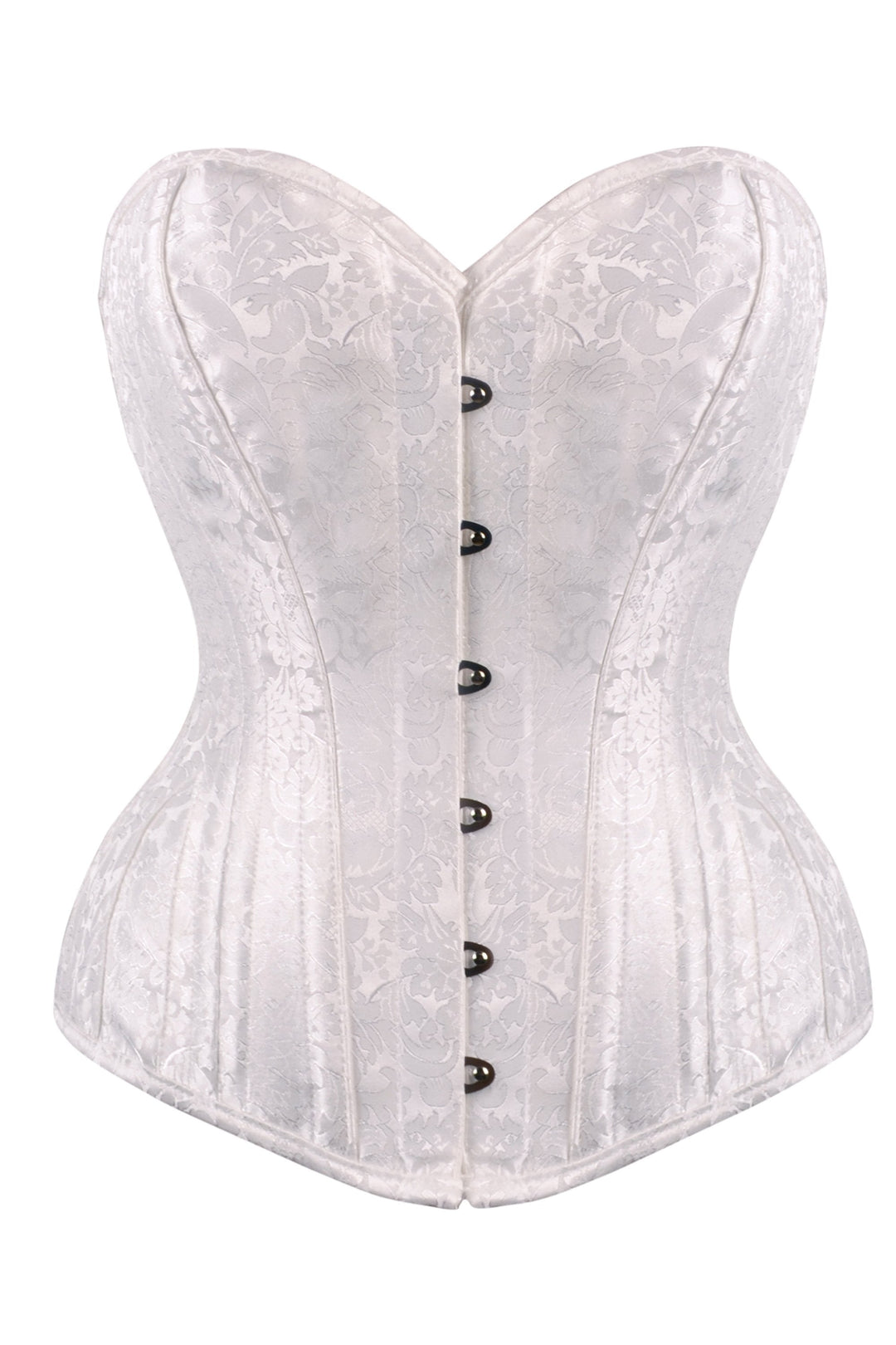 Karel White Brocade Overbust Corset