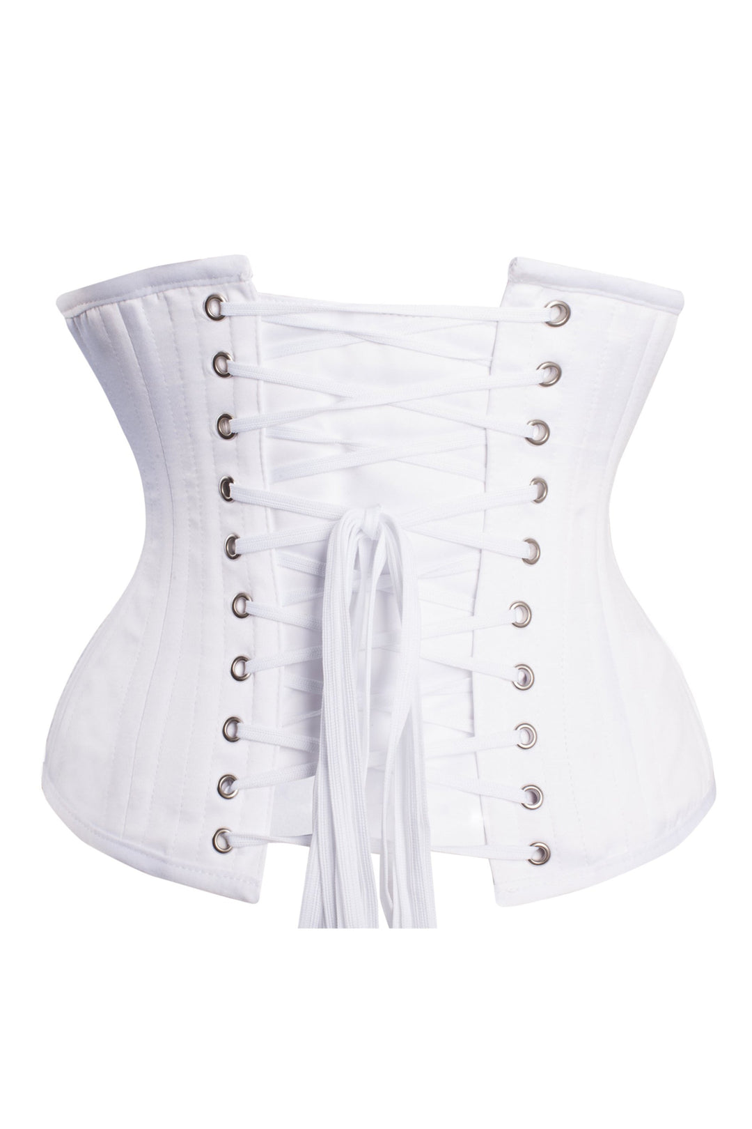 Khen White Satin Underbust Corset