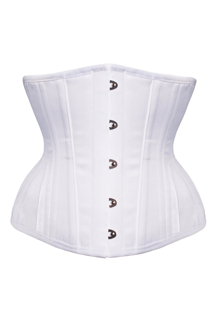 Khen White Satin Underbust Corset