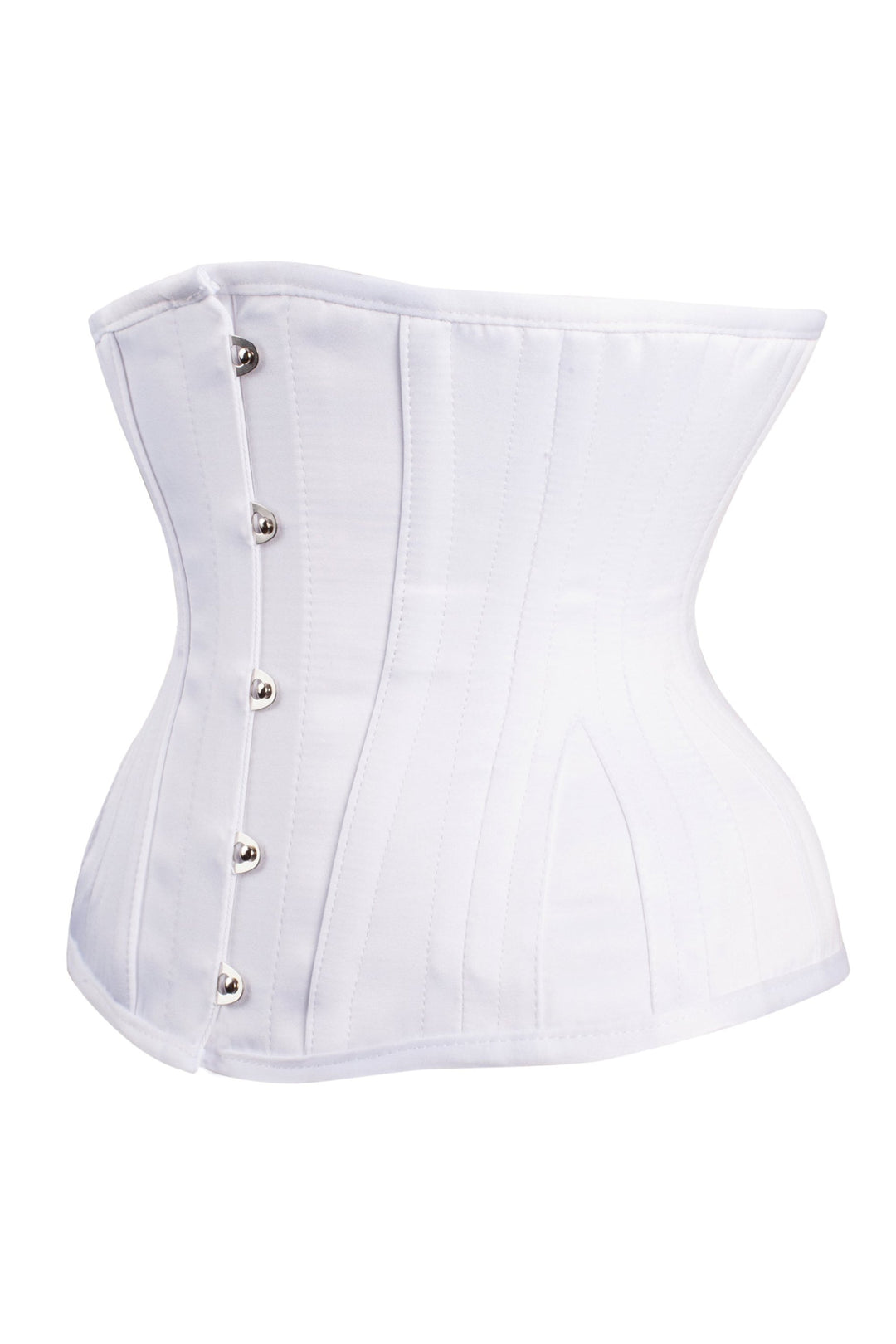 Khen White Satin Underbust Corset