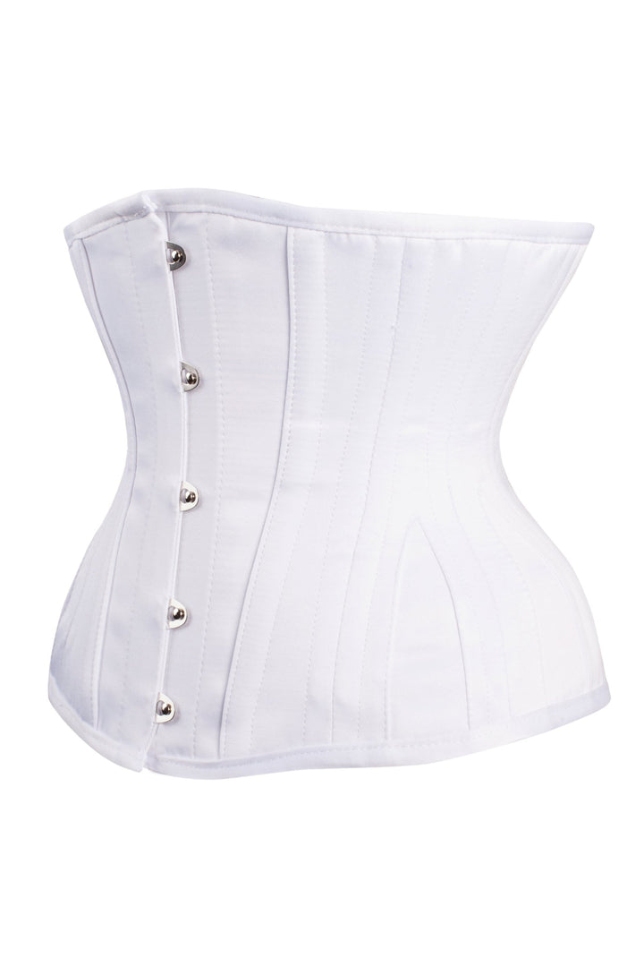 Khen White Satin Underbust Corset