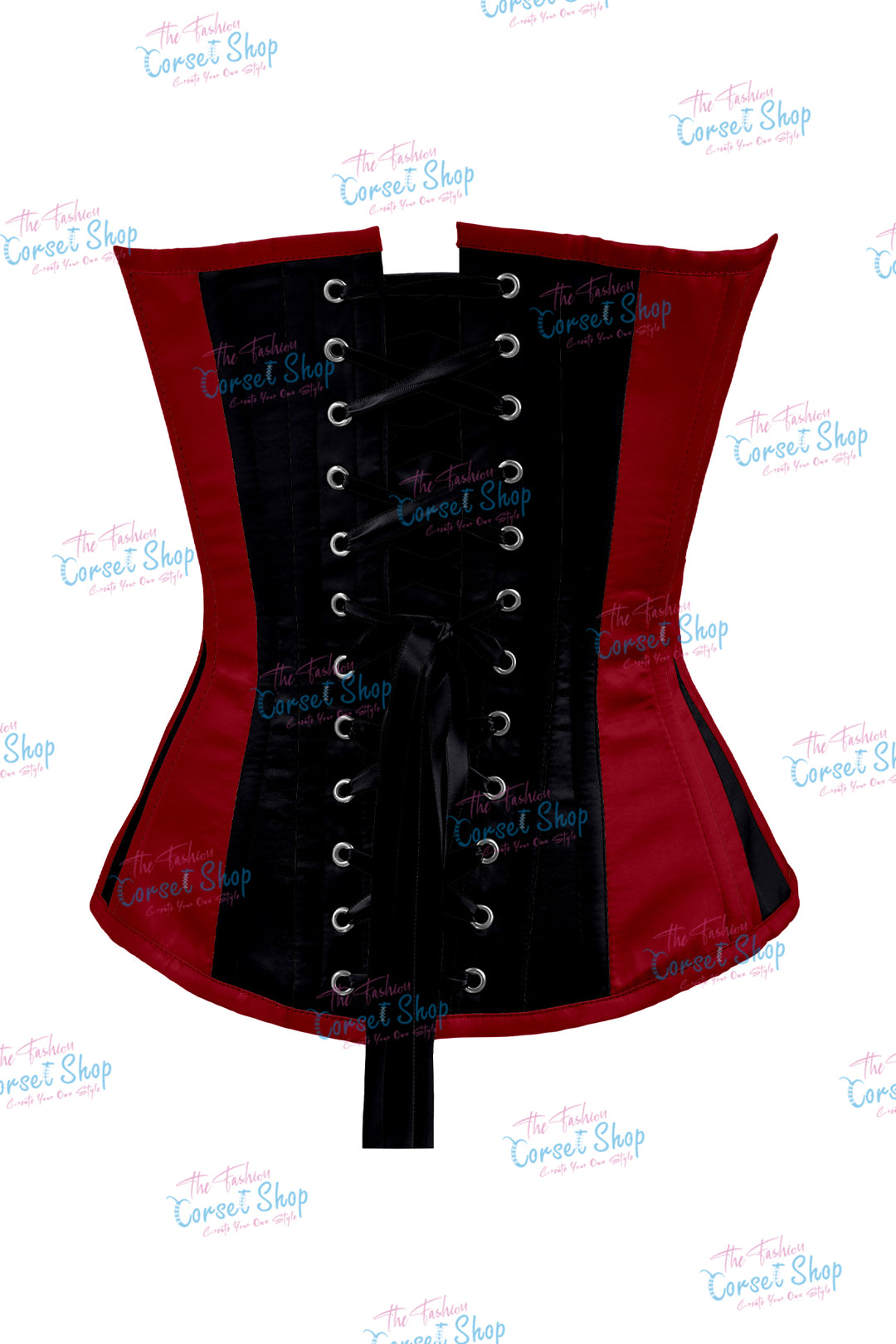 Sheryl Satin Steel Boned Overbust Corset With Bow