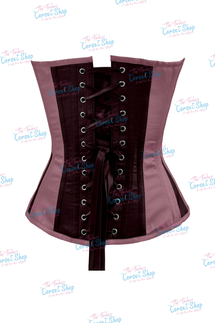 Sheryl Satin Steel Boned Overbust Corset With Bow