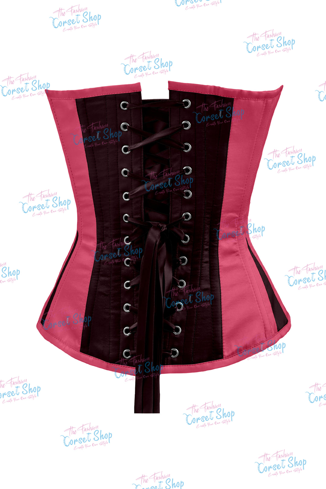 Sheryl Satin Steel Boned Overbust Corset With Bow