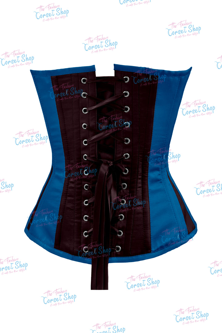Sheryl Satin Steel Boned Overbust Corset With Bow