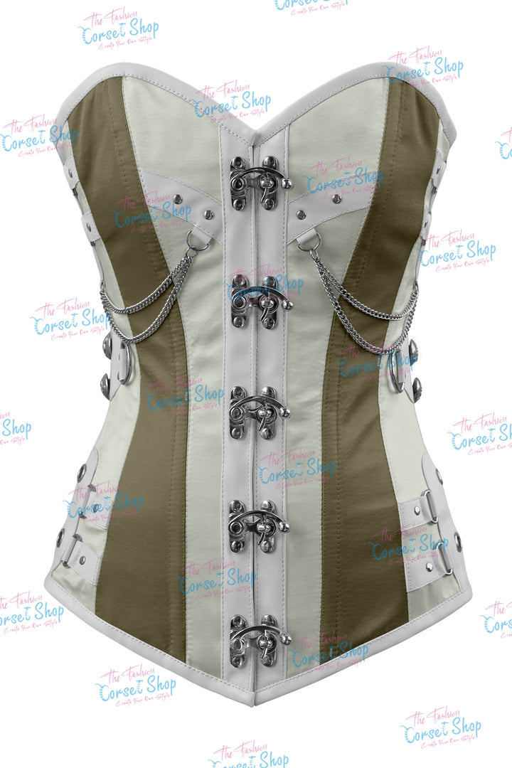 Dackett Satin Steampunk Overbust Corset