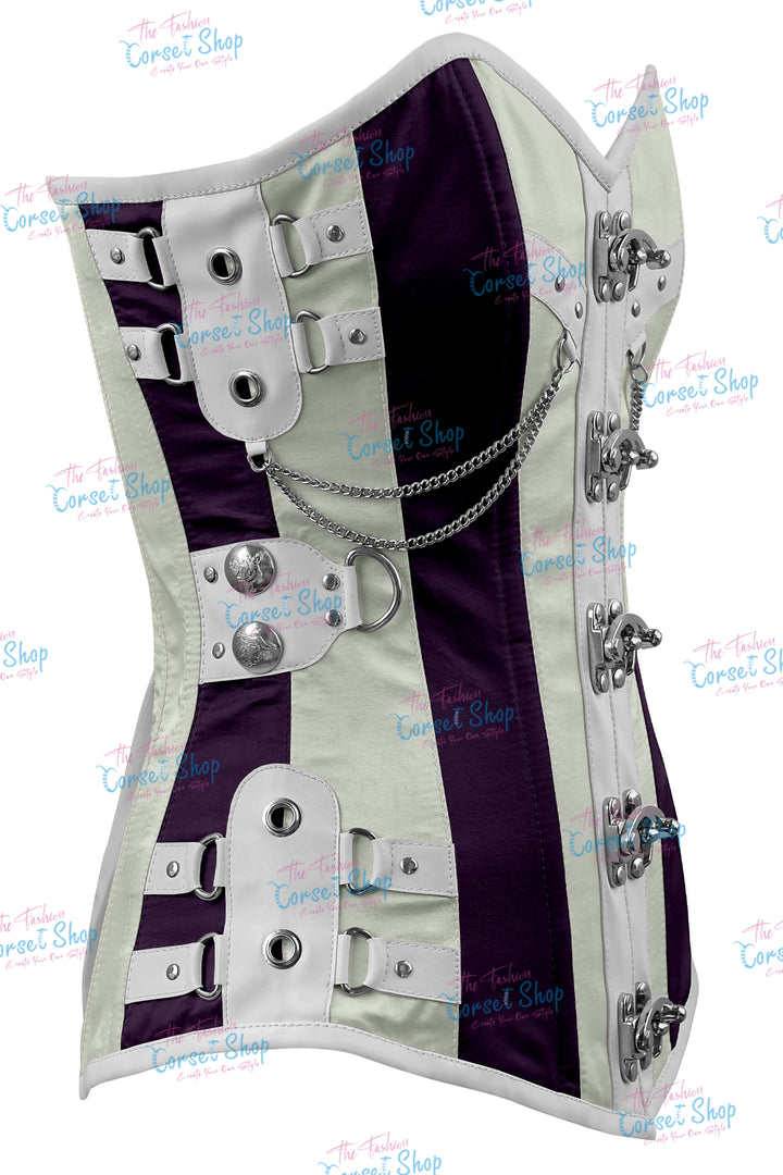 Dackett Satin Steampunk Overbust Corset