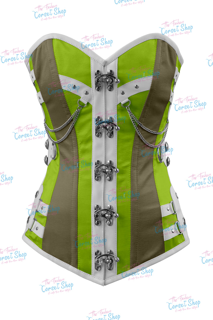 Dackett Satin Steampunk Overbust Corset
