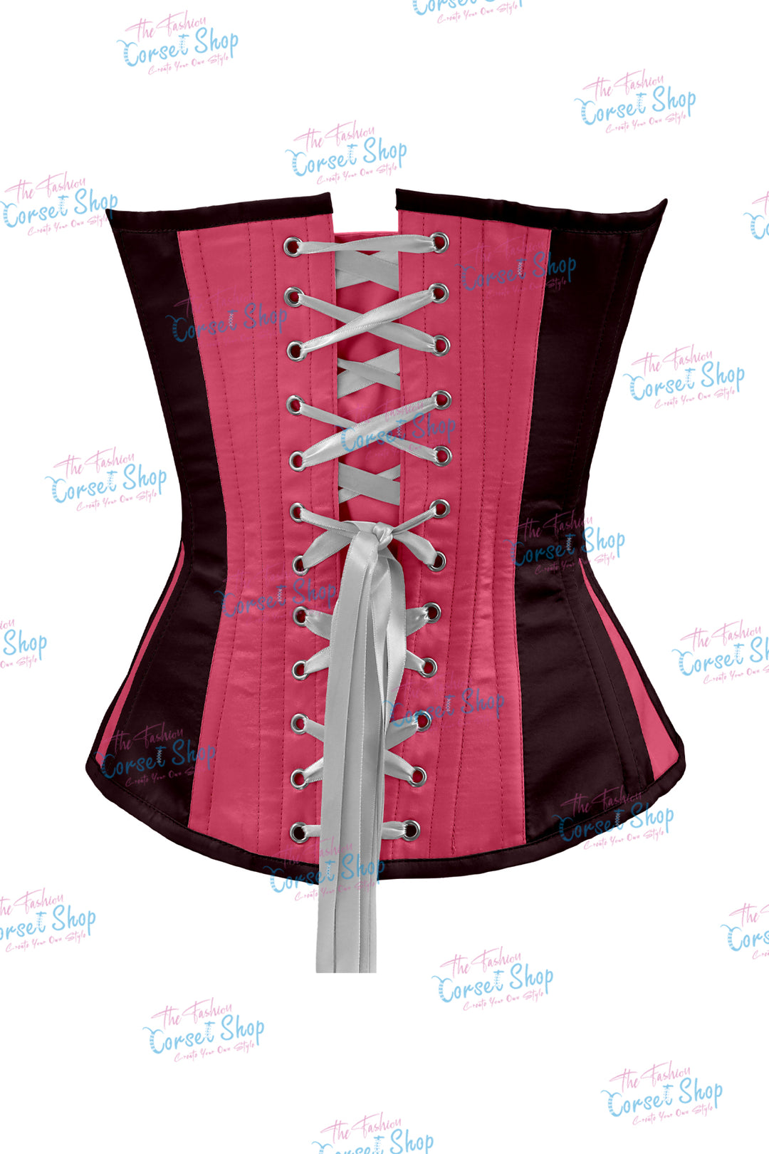 Sheryl Satin Steel Boned Overbust Corset With Bow