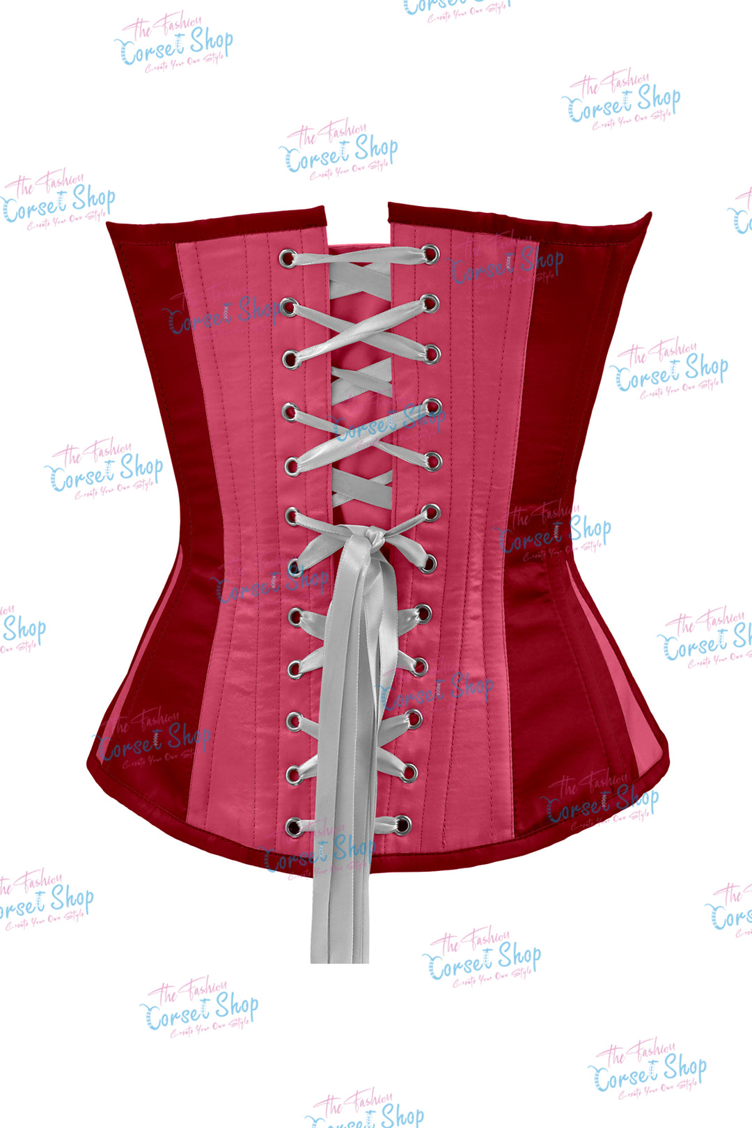 Sheryl Satin Steel Boned Overbust Corset With Bow