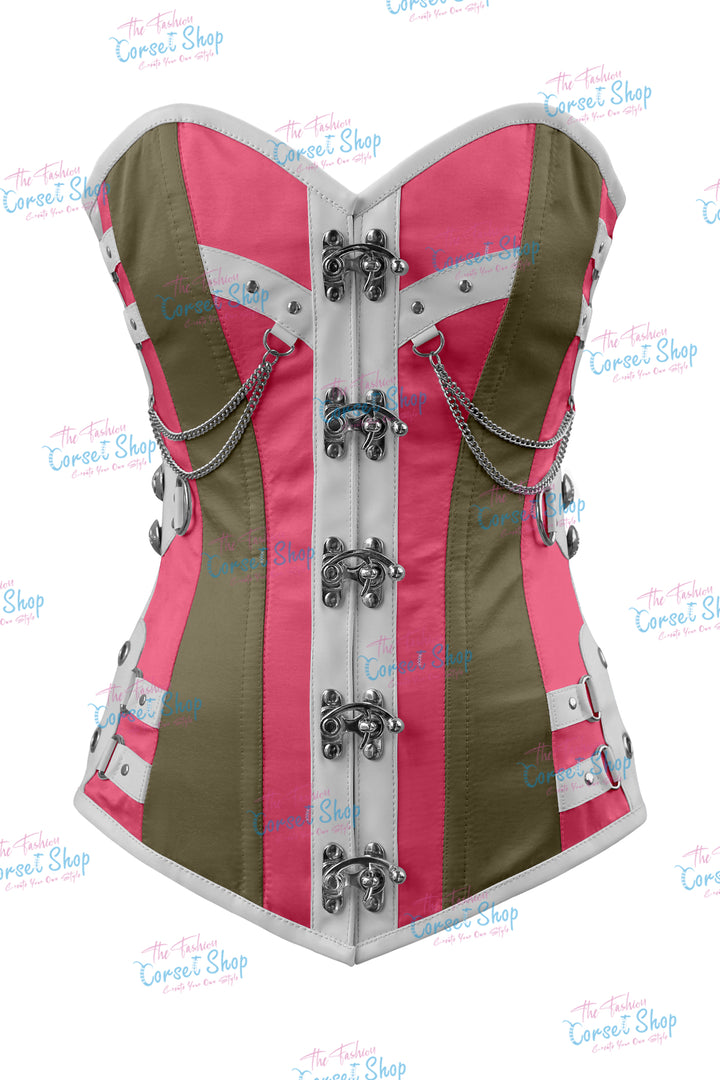 Dackett Satin Steampunk Overbust Corset