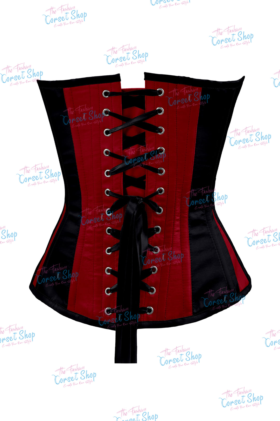 Sheryl Satin Steel Boned Overbust Corset With Bow